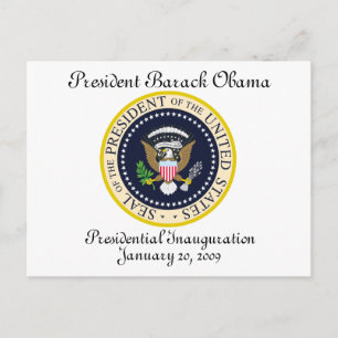PRESIDENT OBAMA Inauguration Commemorative Postcard