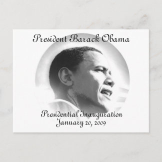 President Obama  Inauguration Commemorative Postcard
