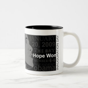 President Obama - Inauguration day Two-Tone Coffee Mug