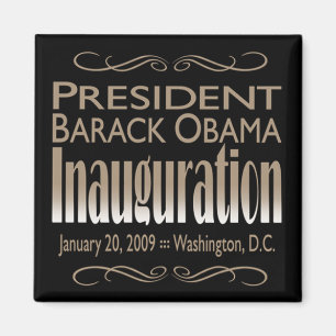 President Obama Inauguration Magnet (black)