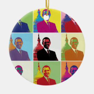 President Obama Pop Art Ceramic Tree Decoration
