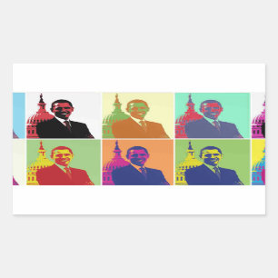 President Obama Pop Art Rectangular Sticker