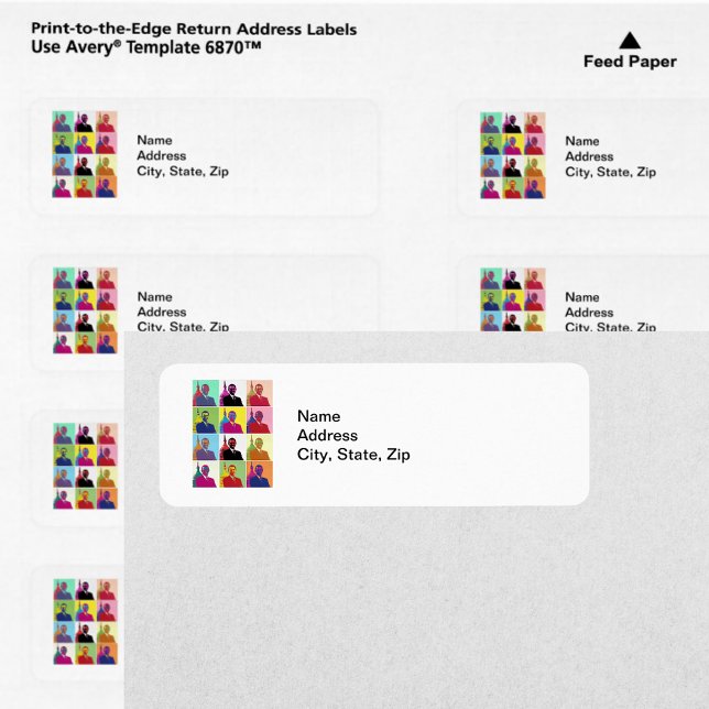 President Obama Pop Art Return Address Label (President Obama Pop Art Label)