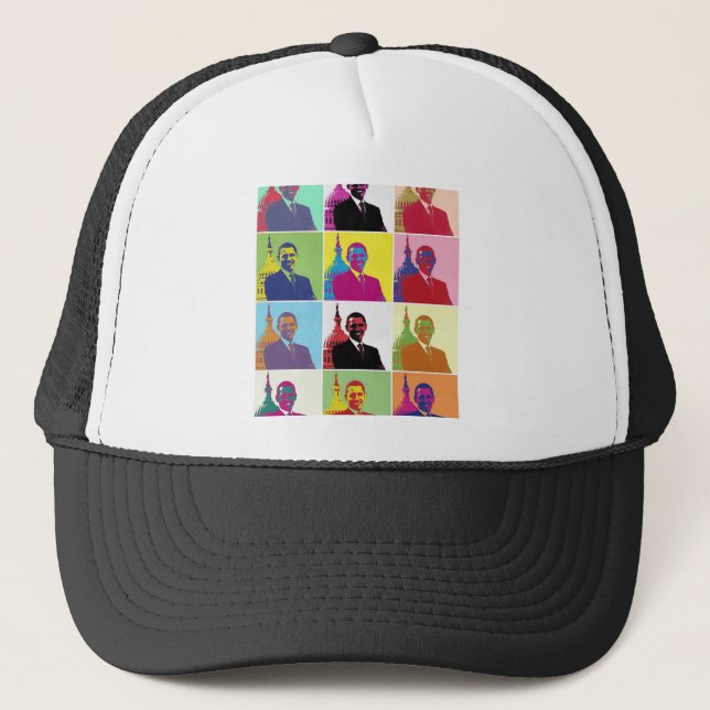 President Obama Pop Art Trucker Hat (Front)