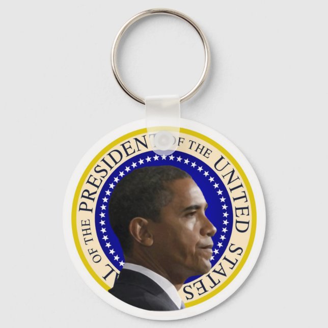 President Obama Profile Key Ring (Front)