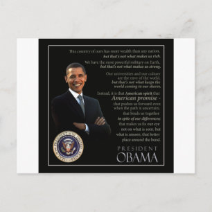 President Obama Quote Postcard