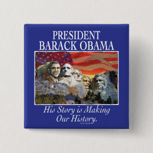 President Obama Rushmore Gear 15 Cm Square Badge