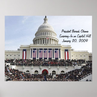 President Obama SWEARING-IN on Capitol Hill Poster