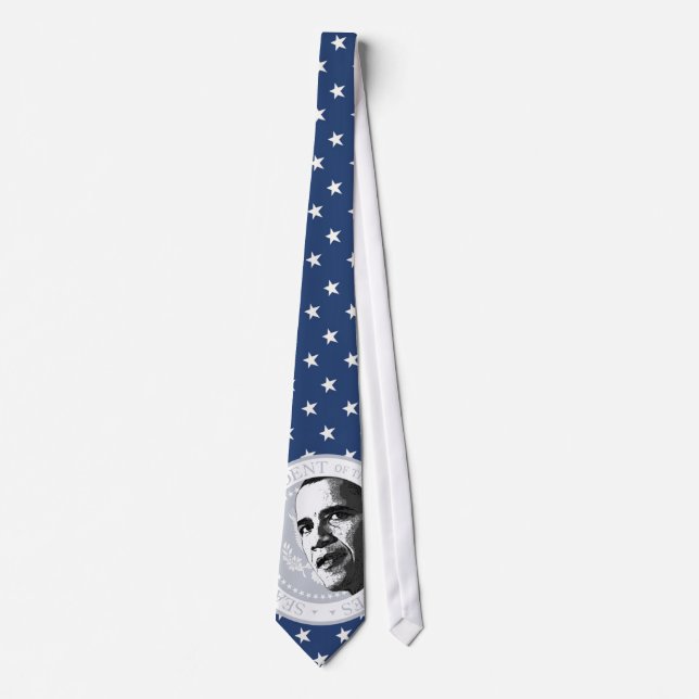 President  Obama with stars - Tie (Front)