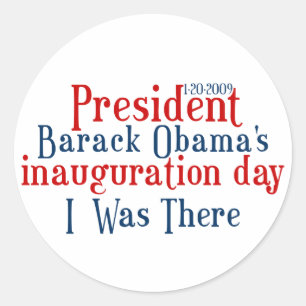 President Obamas inauguration Classic Round Sticker