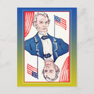 President of Flags - Abraham Lincoln Postcard