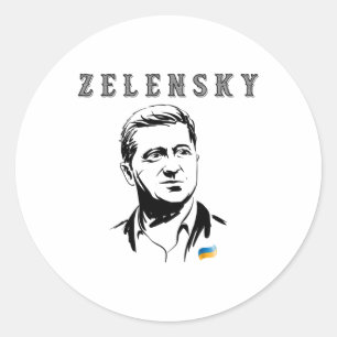 President Of Ukraine Vladimir Zelensky Classic Round Sticker
