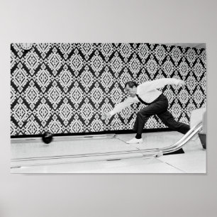 President Richard Nixon Bowling - 1971 Poster