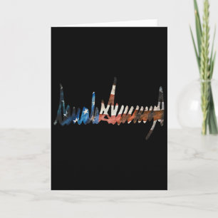 President Signature Grunge Usa Flag 4th Of July 17 Card