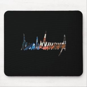 President Signature Grunge Usa Flag 4th Of July 17 Mouse Pad