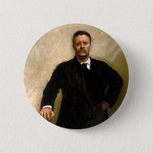 President Theodore Roosevelt John Singer Sargent 6 Cm Round Badge