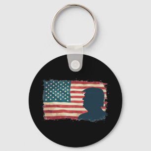 President Trump 2024 American Patriot Democracy 1 Key Ring