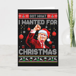 President Trump 2024 Black Uni-adults Winter Moder Card