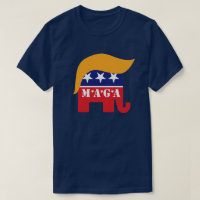 President Trump 2024 GOP Elephant Hair Logo MAGA