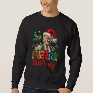 President Trump 2024 Merry Christmas Trump Fan Sweatshirt
