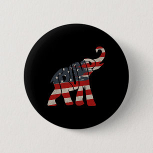 President Trump 2024 Republican Elephant Trump Sup 6 Cm Round Badge
