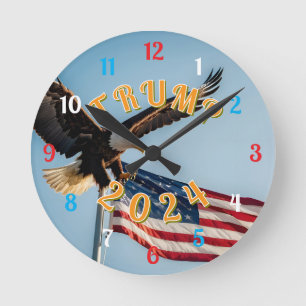PRESIDENT TRUMP 2024 ROUND CLOCK