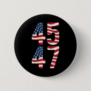 President Trump 2024 Vintage 45 47 Usa Distressed 6 Cm Round Badge