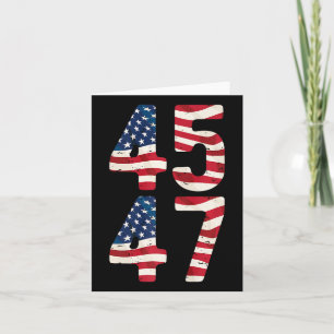 President Trump 2024 Vintage 45 47 Usa Distressed Card