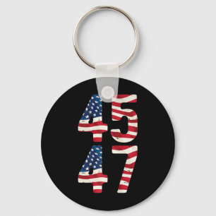 President Trump 2024 Vintage 45 47 Usa Distressed Key Ring