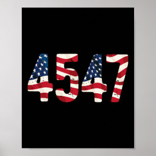 President Trump 2024 Vintage 45 47 Usa Distressed  Poster