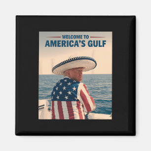 President Trump America's Gulf Mexico Sombrero Ame Magnet