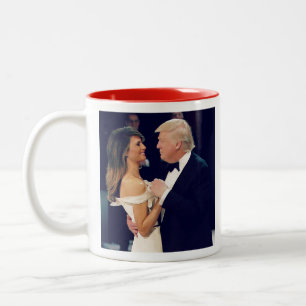 President Trump and Melania Dancing Two-Tone Coffee Mug