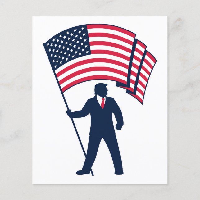 President Trump Bearing the Flag of the USA  (Front)