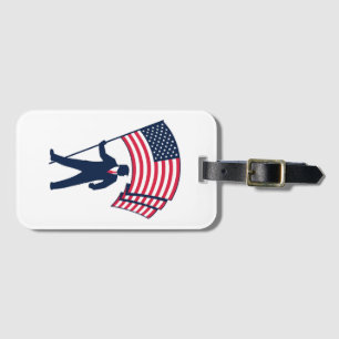 President Trump Bearing the Flag of the USA Luggage Tag