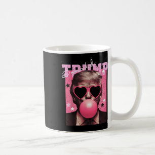 President Trump Blowing Bubble Gum Funny Pink Bubb Coffee Mug