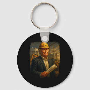 President Trump Building White House Llroom _1 Key Ring