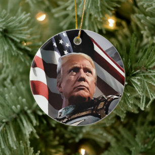 President Trump Ceramic Ornament