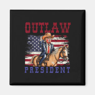 President Trump Cowboy Trump 2024 Convicted Felon Magnet