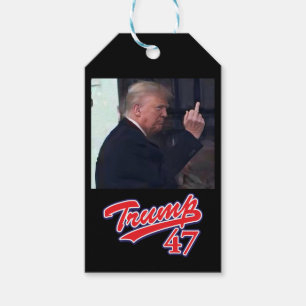 President Trump Flipping the Bird Gift Tags