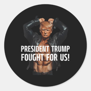 President Trump Fought For Us Women’s Sports 2025 Classic Round Sticker