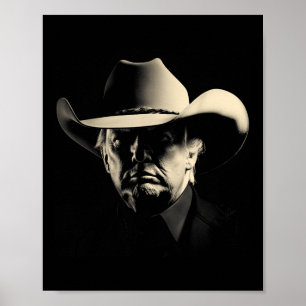 President Trump Head Cowboy Usa 2024 Vote Poster