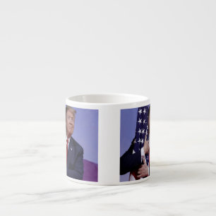 President Trump Hugging the American Flag Espresso Cup