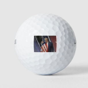 President Trump Hugging the American Flag Golf Balls