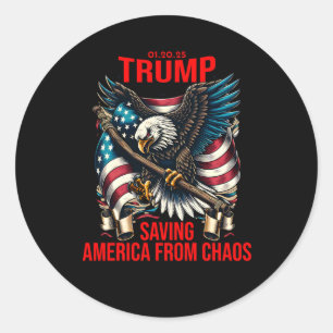 President Trump Inauguration Day 2025  Classic Round Sticker