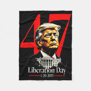President Trump Inauguration Day 2025 Liberation D Fleece Blanket