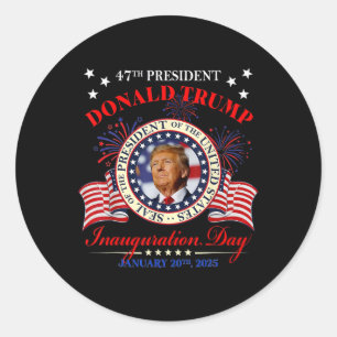 President Trump Inauguration Day 2025 Memorabilia Classic Round Sticker