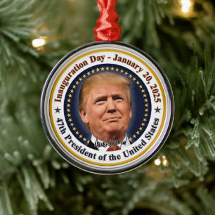 President Trump Inauguration Day January 20th 2025 Metal Ornament