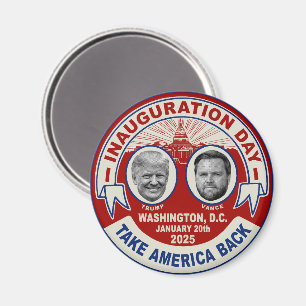 President Trump JD Vance Inauguration Day Souvenir Magnet