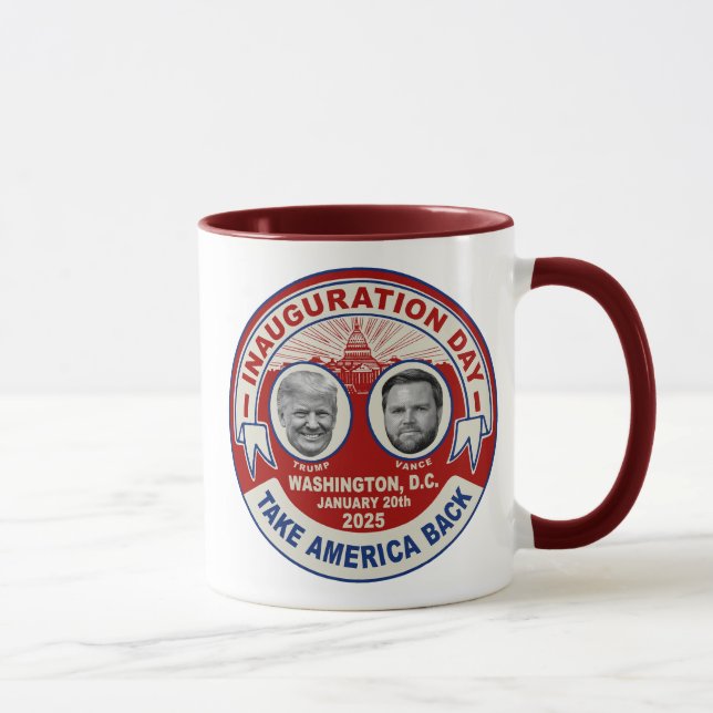President Trump JD Vance Inauguration Day Souvenir Mug (Right)