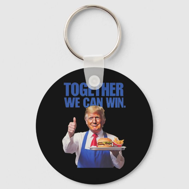 President Trump Makes French Fries  Key Ring (Front)